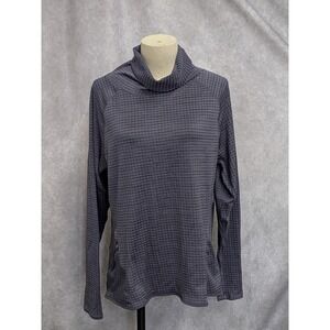 Champion C9 Womens Purple Waffle Knit Cowl Neck Pullover Top Large C417